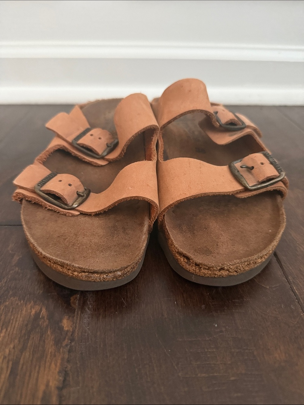 Mephisto Mobils Sandals Womens 38 Cork Genuine Leather Strap Shoes